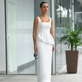 VESTIDO MIDI PEPLUM