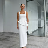 VESTIDO MIDI PEPLUM