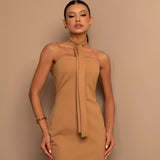 VESTIDO SEM ALÇA FAIXA