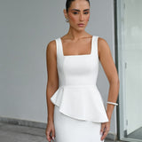 VESTIDO MIDI PEPLUM