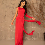 VESTIDO LONGO NÓ JERSEY