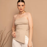 BLUSA S/ ALÇA ASSIMETRIA