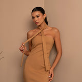 VESTIDO SEM ALÇA FAIXA