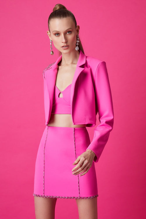 BLAZER BORDADO ROSA