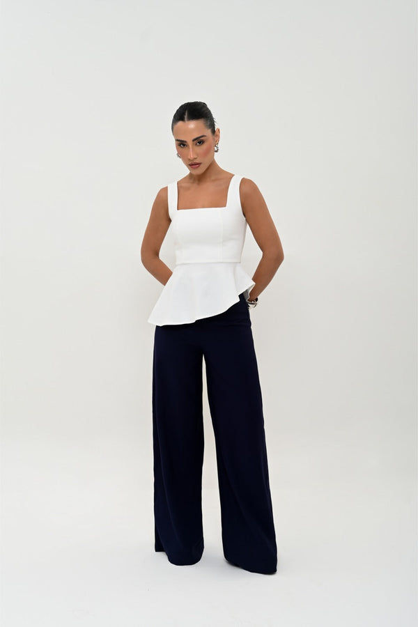 BLUSA ASSIMETRIA PLANE-COTTON OFF WHITE