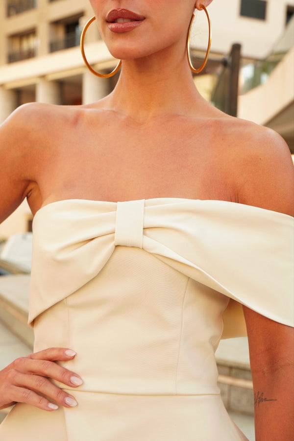 VESTIDO MIDI LAÇO MANGA NULA NUVEM